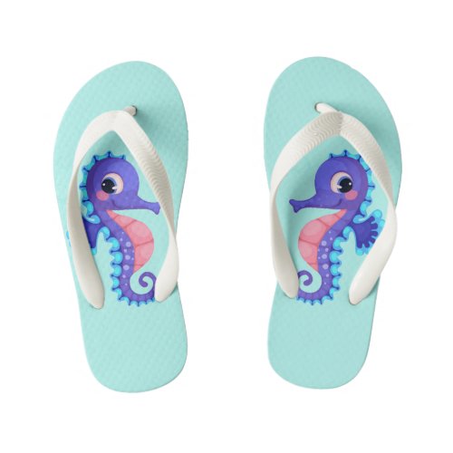 Kids Seahorse Flip Flops