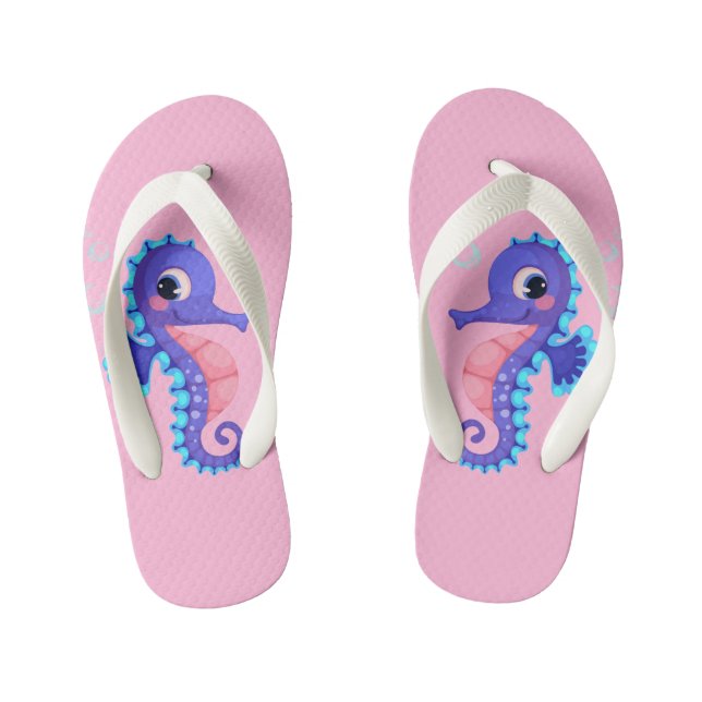Kids Seahorse Flip Flops (Footbed)