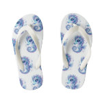 Kids Seahorse Print Flip Flops