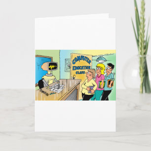 Kids see robot teacher in computer class card