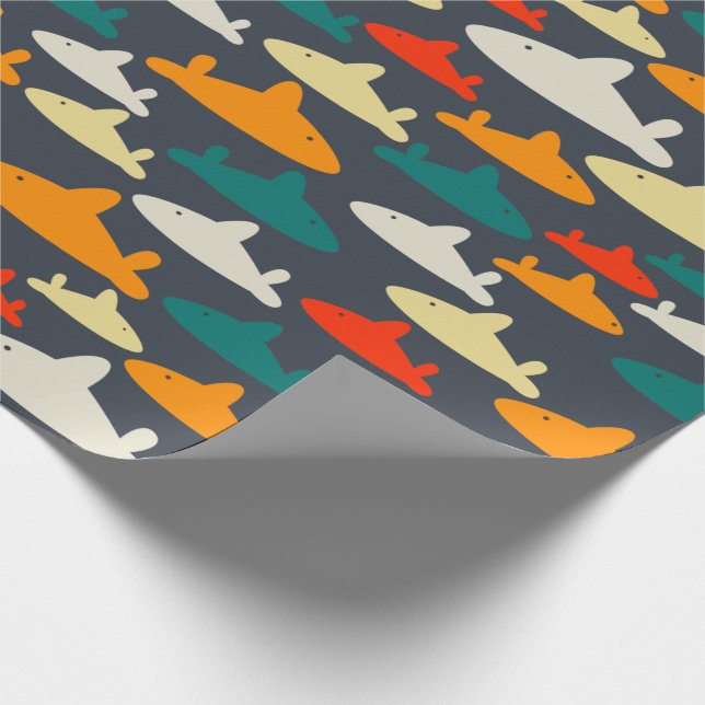 Kids Shark Pattern Wrapping Paper (Corner)