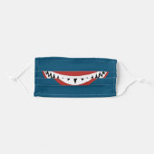 KIDS SHARK TEETH SMILE ADULT CLOTH FACE MASK (Front, Folded)