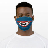 KIDS SHARK TEETH SMILE ADULT CLOTH FACE MASK (Worn)