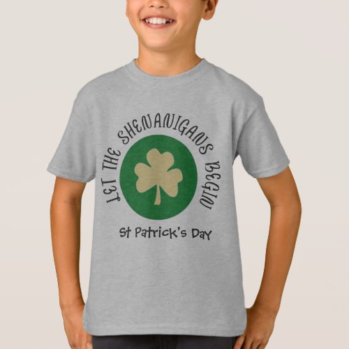 Kids Shenanigans St Patricks Day T_Shirt