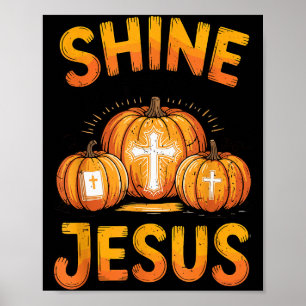 Kids Shine With The Light Of Jesus Funny Christian Poster