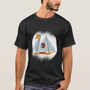 Kids Ship Captain Ship Leader Boat Ich Bin 9 Years T-Shirt