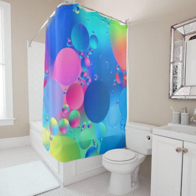 Kids Shower Curtain Colorful Colors (In Situ)