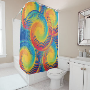 Kids Shower Curtain Colorful Colors