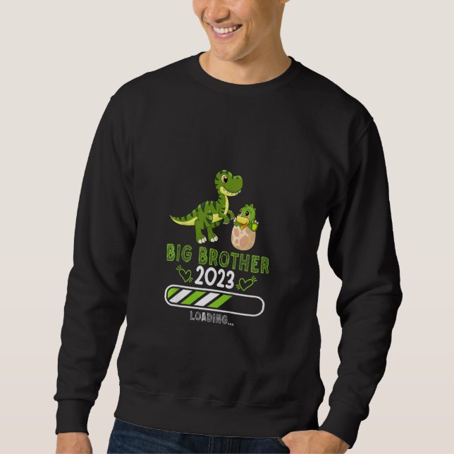 Kids Siblings Big Brother 2023 dino dinosaur 2 Sweatshirt (Front)
