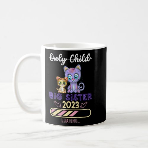 Kids Siblings Big Sister 2023 cute cat 1  Coffee Mug