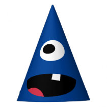 Kids Silly Monster Face Monsters Party Blue Cute Hat