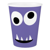 Kids Silly Monster Face Monsters Party Purple Cute Paper Cup