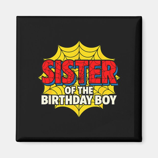 Kids Sister Of The Birthday Boy Sder Theme Party M Magnet (Front)