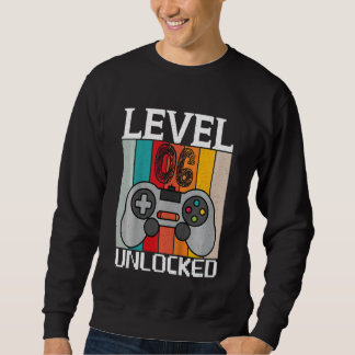 Kids Six Year Old Birthday Boy Kids Video Gamer 6t Sweatshirt