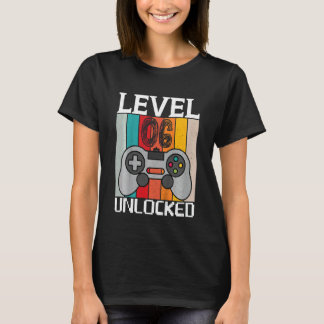 Kids Six Year Old Birthday Boy Kids Video Gamer 6t T-Shirt