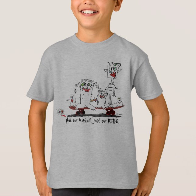 Kids Skate Shirt Skateboarding T Shirt (Front)