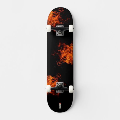 kids skateboard with flames