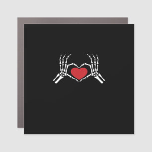 Kids Skeleton Hand Heart Valentines Day Cool Class Car Magnet