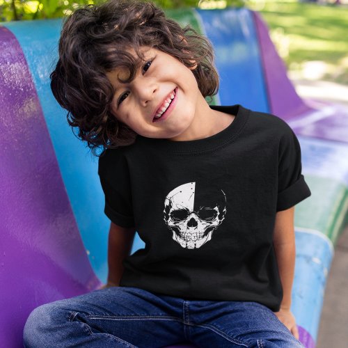Kids Skull T Shirt _ Cracked Skull Gamer Skull