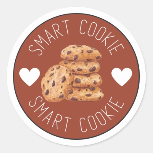 Kids Smart Cookie Motivational Zazzle   Classic Round Sticker