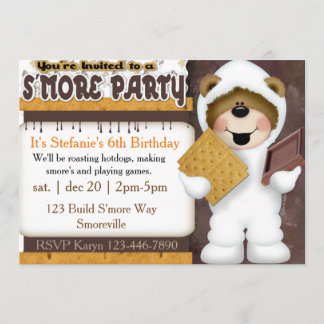 Kids S'more Party Invitation