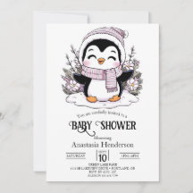 Kids Snow Penguin Baby Shower