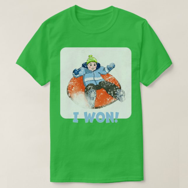 Kids Snow Tubing I Won T-Shirt (Design Front)