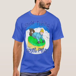 Kids Snow Tubing on Mount Peter New York T-Shirt