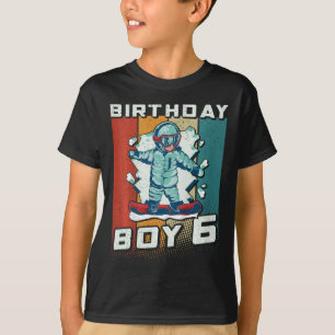 Kids Snowboard 6th Birthday Boy 6 Snowboarding 6th T-Shirt