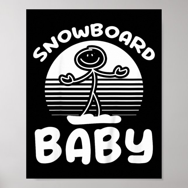 Kids Snowboarding Ba  Poster (Front)