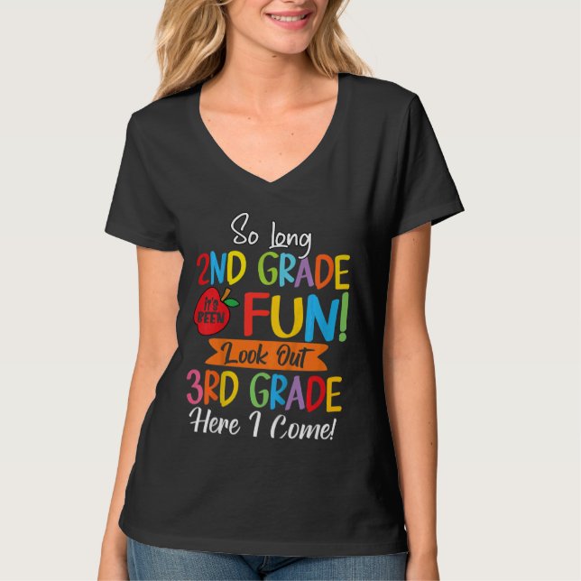Kids So Long 2nd Grade Here I Come 3rd Grader Grad T-Shirt (Front)