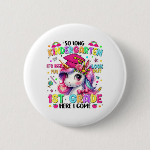 Kids So Long Kindergarten Graduation Graduate Unic Button