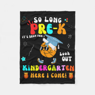 Kids So Long Pre-k Kindergarten Here I Come Bysket Fleece Blanket