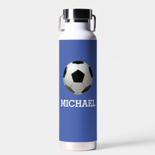 Kid's Soccer Ball Custom Name Water Bottle