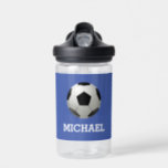 Kid's Soccer Ball Custom Name Water Bottle<br><div class="desc">Kid's Soccer Ball Custom Name Water Bottle. Choose the style,  size and color from the options menu.</div>