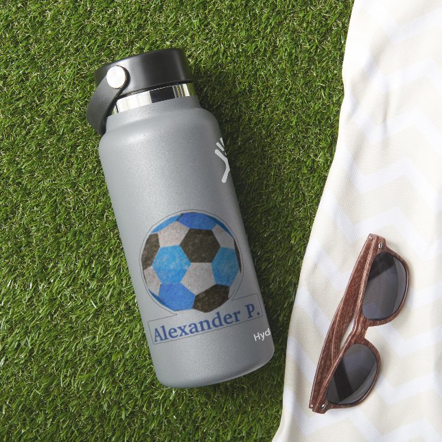 Kid's Soccer Ball Name Label (HydroFlask Insitu)