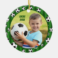 Kids Soccer Ball Pattern Two Photo Christmas
