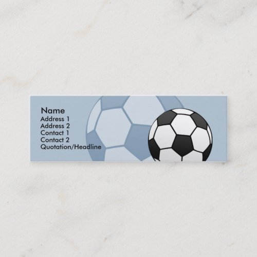 Kids Soccer Ball Skinny Profile Card Business Cards
