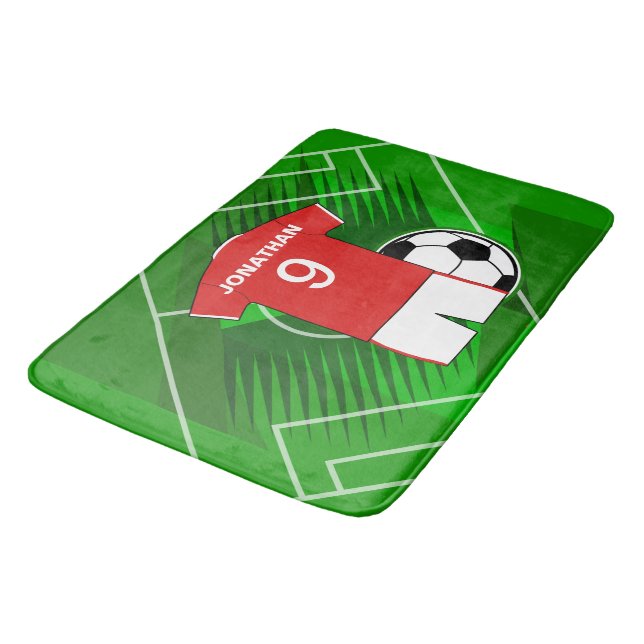 Kids soccer Bedroom Collection 1 Bathroom Mat (Angled)