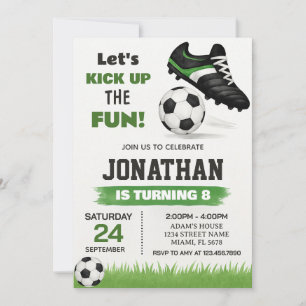 Kids Soccer Birthday Invitation