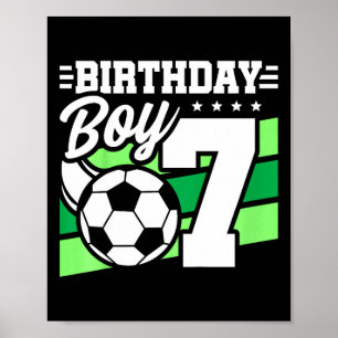 Kids Soccer Birthday Party - 7 Year Old Boy - 7th Poster