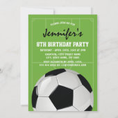 Kids Soccer Birthday Party | Girl Pink Jersey Invitation (Back)