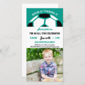 Kids Soccer Birthday Party Sports Themed Photo (Front/Back)