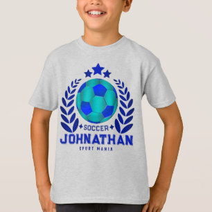 Kids Soccer Custom Name   Birthday Gifts For Boys T-Shirt