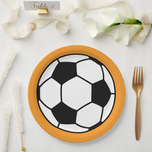 Kids Soccer Football Birthday Party  Paper Plates (Wedding)