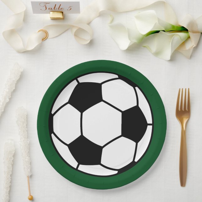 Kids Soccer Football Birthday Party  Paper Plates (Wedding)