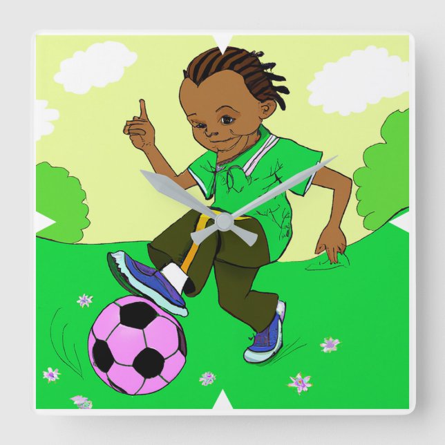 Kid's Soccer Football Clock (Front)