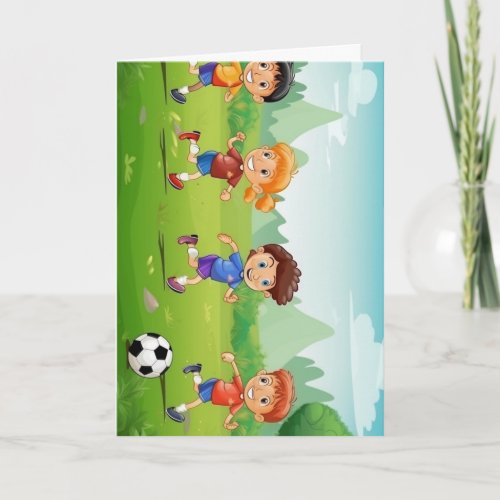 Kids Soccer Inspirational Stories Card