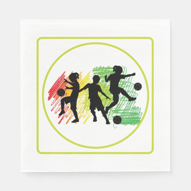 Kids Soccer Party  Napkins (Front)