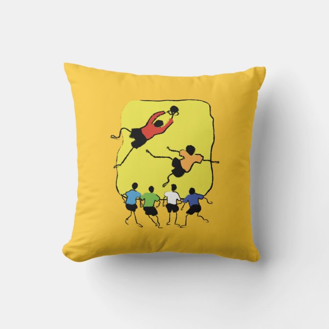 Kids Soccer Throw Pillow (Front)